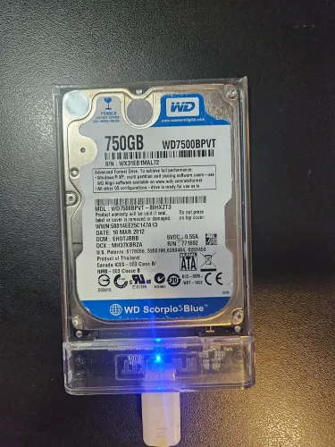 HD Western Digital 750GB WD7500BPVT