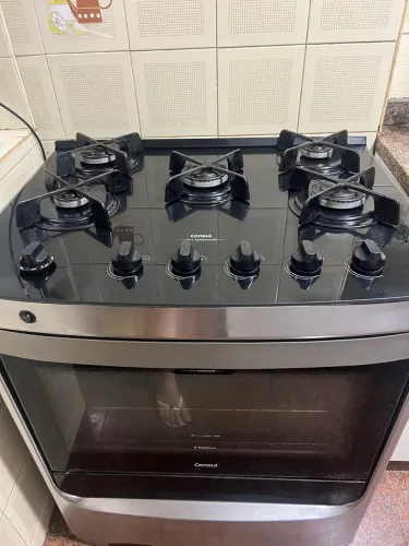 Fogão Consul 5 bocas mesa de vidro
