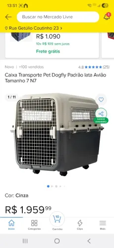 Caixa N?7 de transporte de cachoro.