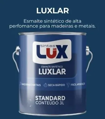 Tinta Esmalte Luxlar - Galão 3,0 Litros - Preto