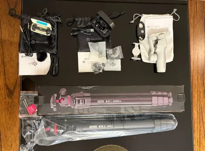 kit de áudio e vídeo profissional - 4 equipamentos novos, sem uso