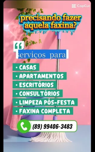 Ofereço meus serviços de diarista 