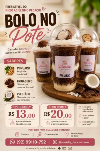 Bolo no pote