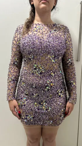 Vestido Pedraria Roxo