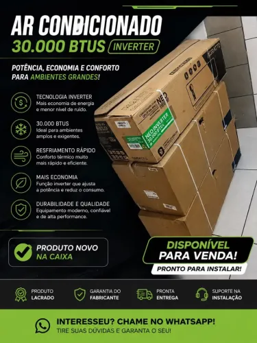 Vende-se ar condicionado 30.000btu 4.500,00 mas podemos negociar