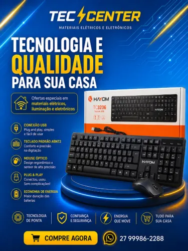Teclado Preto Usb Hayom