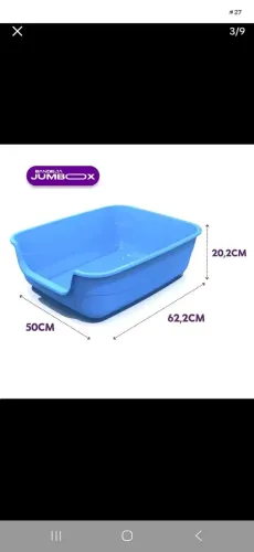Caixa de areia para gatos 