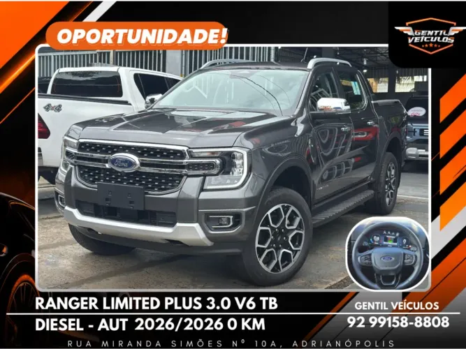 Ford Ranger Limited+ 3.0 V6 4X4 CD TB DIE AUT 2026