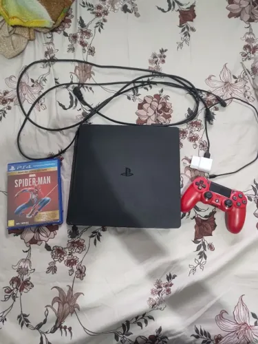 Ps4 slim 1tb + jogos + homen aranha