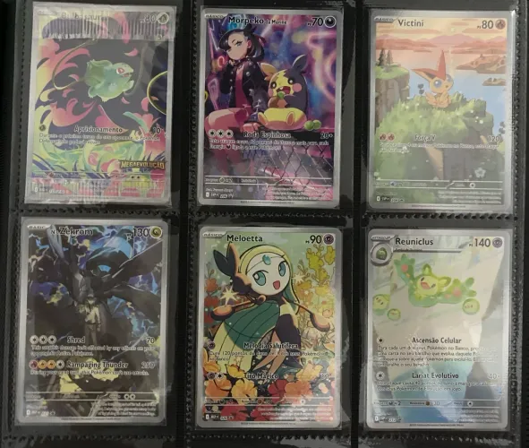 6 cartas Pokémon promo Ilustração rara