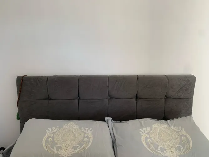 Cabeceira Estofada Capitonê - Cinza Chumbo | 1,60m 