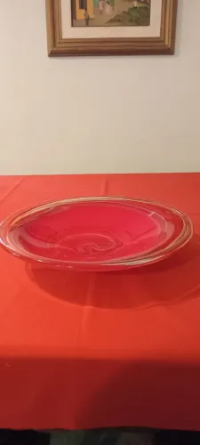 Fruteira de cristal murano