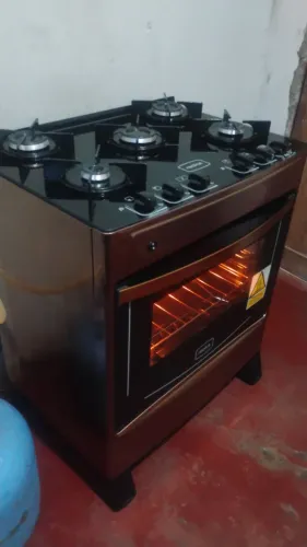 Fogão tampo de vidro