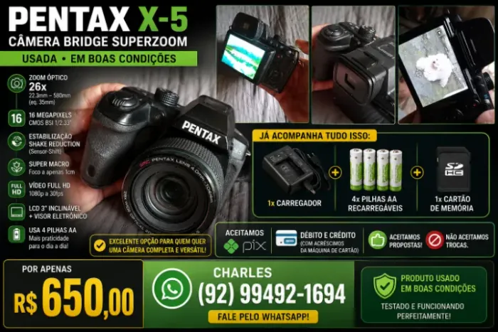 CÂMERA PENTAX X-5