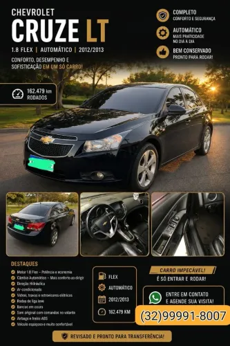 Chevrolet Cruze LT 1.8 16V Flexpower 4P Aut. 2012