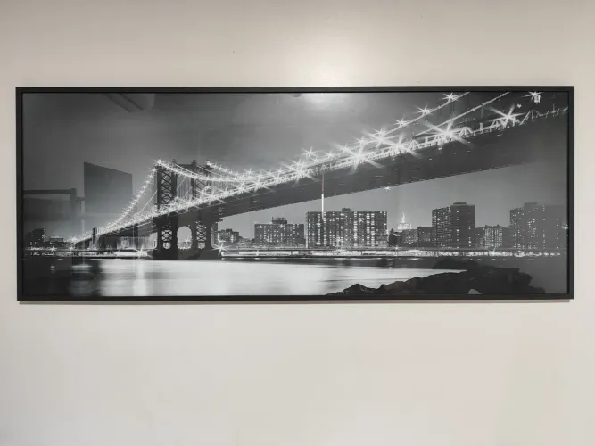 Quadro decorativo panorâmico da Ponte do Brooklyn 