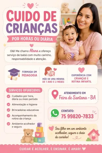 Baba por diária ou meio período