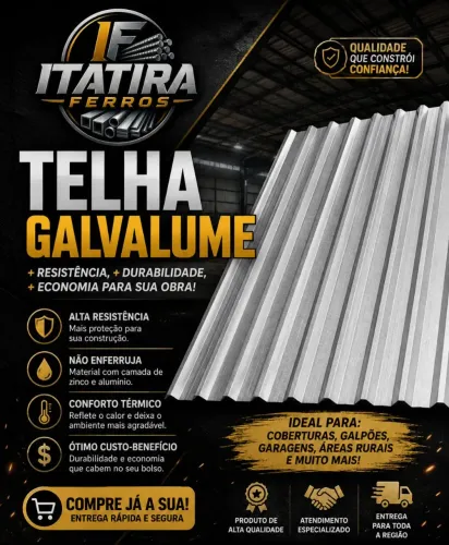 TELHAS GALVALUME 