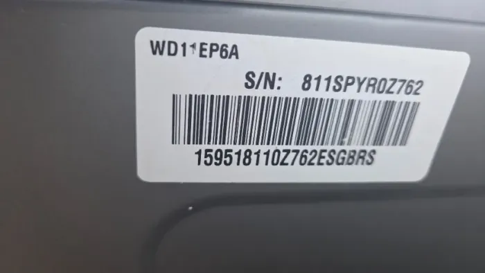 Lava e Seca LG 11kg WD11EP6A (Aço Escovado) - Para Conserto ou Peças