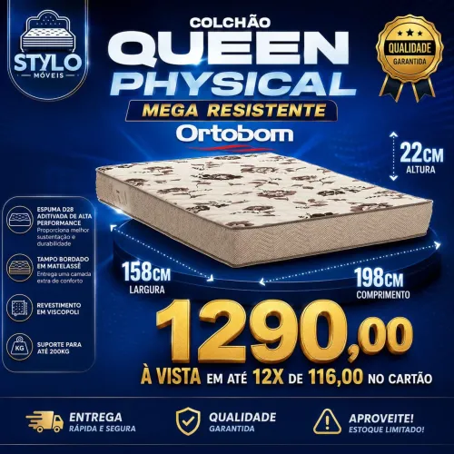COLCHÃO QUEEN ORTOBOM DE ESPUMA