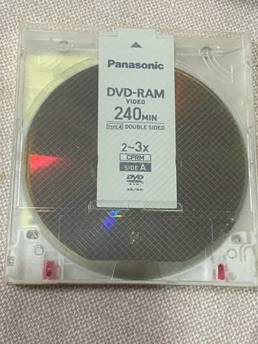 mídia Panasonic DVD-RAM Video 240min (9.4GB, dupla face, Type 4)
