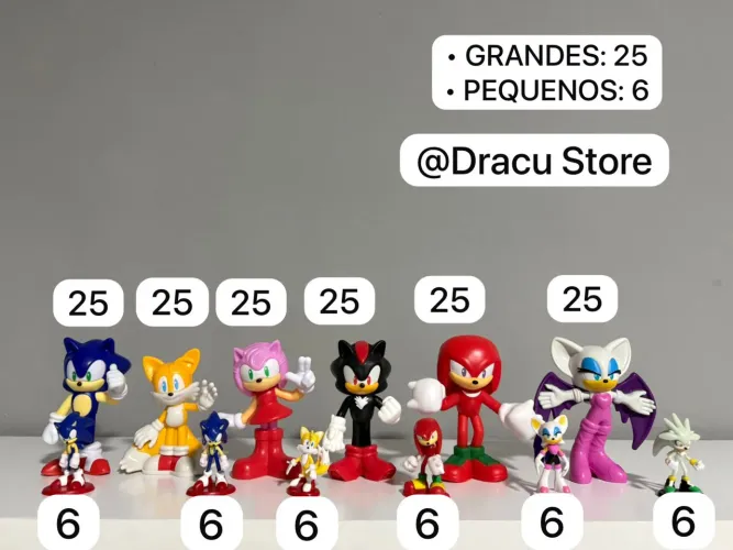 Bonecos Burger King - Sonic (Coleção Completa)