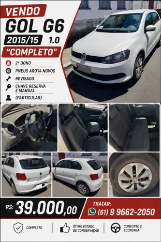 Volkswagen Gol Geração VI I-trend 1.0 8V Total Flex Mec. 4P 2015