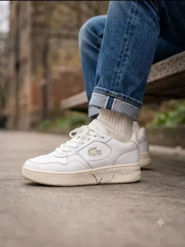 Tênis Lacoste Couro Branco Casual Original - Tam 39/40