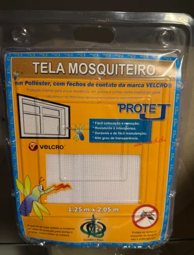 Tela Mosquiteiro Com Velcro Protej Branca