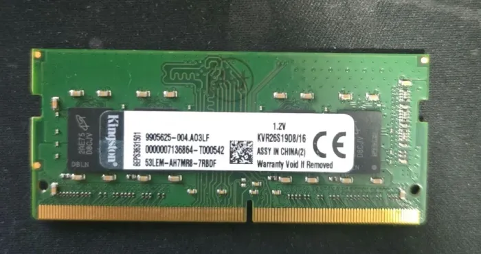 Vendo Memória RAM Notebook Kingston - 16GB