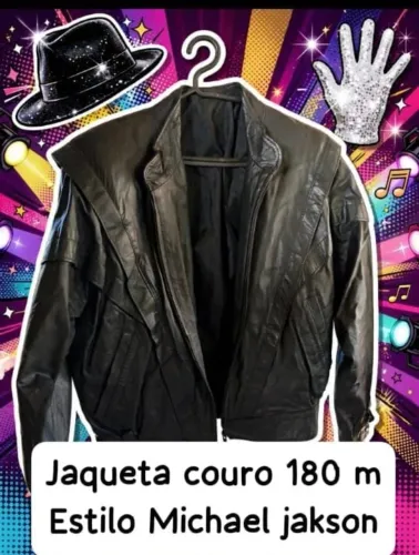 Troco jaqueta couro Michael jacksom
