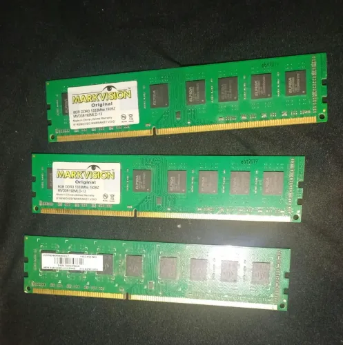 Memórias ram DDR3 8gb e gb