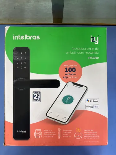 Fechadura eletrônica smart Intelbras ifr 3000 - NOVA NA CAIXA