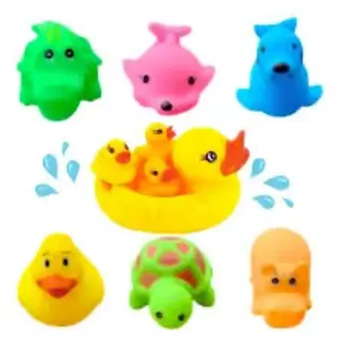 Brinquedos de esguicho para banho. 