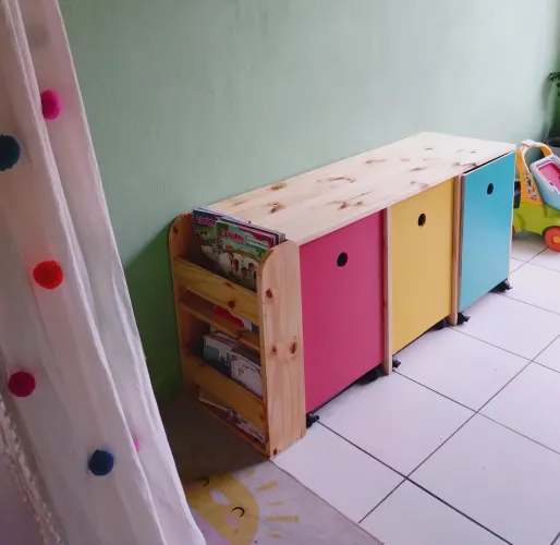 Organizador rústico em madeira pinus