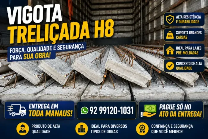 VIGOTA TG8 PARA LAJE PRE MOLDADA