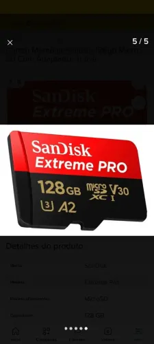 2 Cartão de memória SanDisk 128gb São 2 cartãos