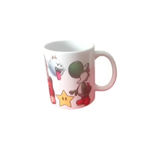Caneca Porcelana Branca da Turma Mário