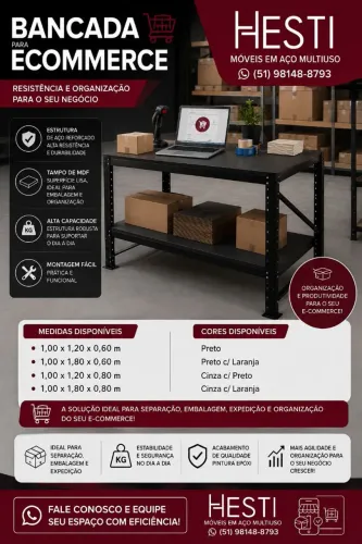 Bancada para trabalho/ecommerce/expedição
