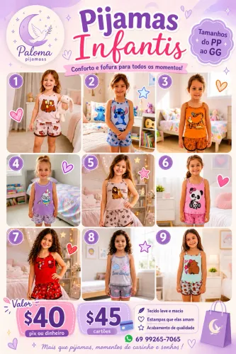 Vendo pijamas novos!