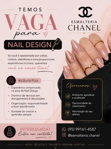 Vaga para Nail Desing