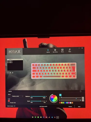 Teclado Mecânico Hyrax Thunder RGB 60% ABNT2 | Switch Huano | Caixa