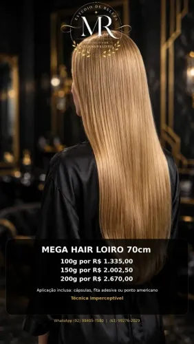 Mega Hair | Cabelos Naturais | Aplicação Profissional
