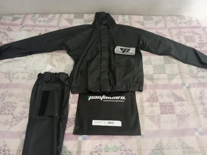 Capa De Chuva Motoqueiro Pvc impermeável Pantaneiro