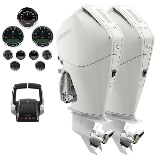 Parelha Mercury 225hp DTS BRANCO - Motores Novos