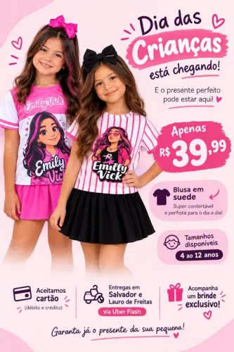 Blusa Emilly Vick 04 até 12 anos