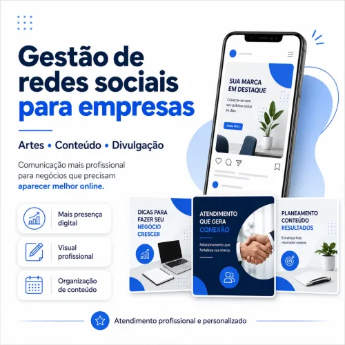 Gestão de redes sociais e artes para empresas