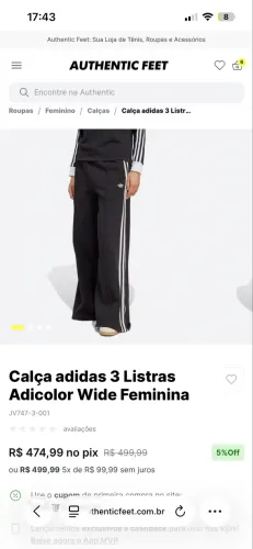 Calça Adidas Originals preta