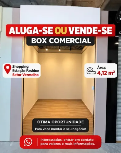 ALUGA-SE OU VENDE-SE BOX COMERCIAL.