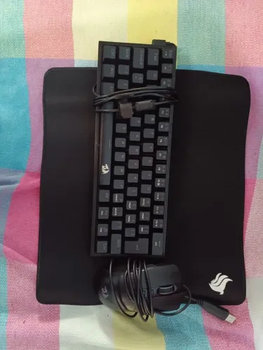 Kit Gamer Redragon K617-R-B + Mouse G105 + Mousepad Pichau